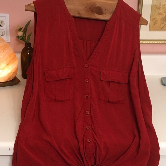 Torrid/Large/ size 0/maroon shirt - Picture 2 of 8